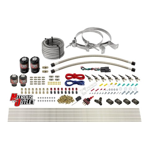 Nitrous Outlet Oxide Systems 00-10434-E85-H-00 8 Cyl 4 Sol Racers Direct Port Sys E85 Hi PSI( No Bottle)(90° Noz)