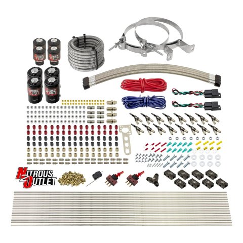 Nitrous Outlet Oxide Systems 00-10434-E85-L-DS-00 DS 8 Cyl 8 Sol Racers Direct Port Sys E85 Hi PSI( No Bottle)(90° Noz)