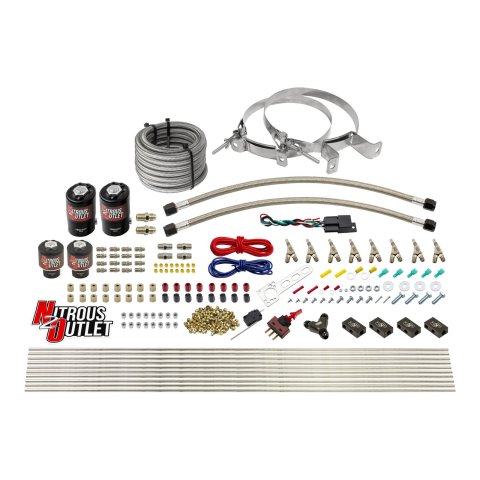 Nitrous Outlet Oxide Systems 00-10434-L-SBT-00 8 Cyl 4 Sol Racers Direct Port Sys Hi PSI( No Bottle)(SBT Noz)