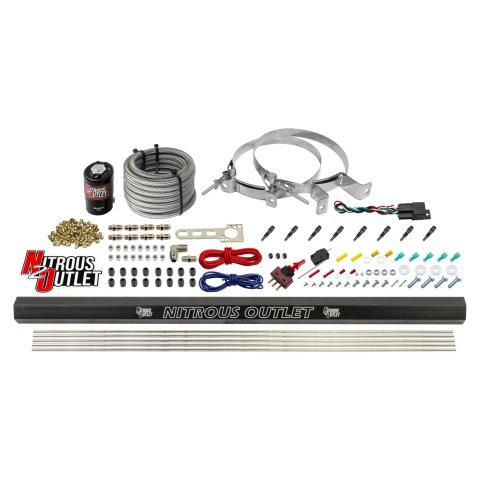 Nitrous Outlet Oxide Systems 00-10470-H-R-SBT-00 Dry EFI 8 Cyl 1 Sol Direct Port Sys w/ Single Rail (No Bottle)(SBT Noz)