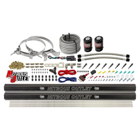 Nitrous Outlet Oxide Systems 00-10471-H-R-SBT-00 Dry EFI 8 Cyl 2 Sol Direct Port Sys w/ Dual Rails (No Bottle )(SBT Noz)