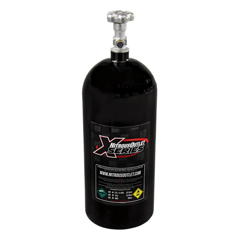 Nitrous Outlet Oxide Bottles 22-30140 Bottles, 10 lbs. Capacity, Aluminum, Black Powdercoated, Female Threads Outlet, Shipped Empty, Each