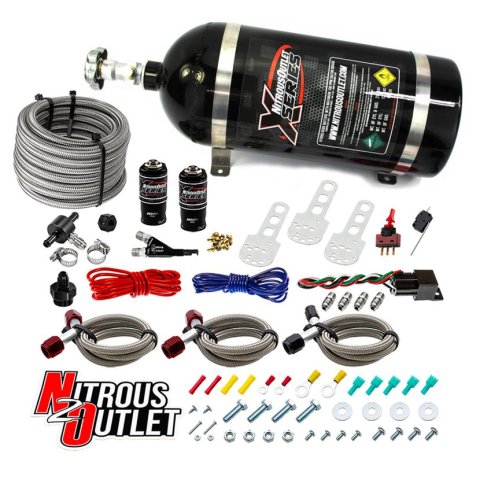 Nitrous Outlet Oxide Systems 22-84001 X-Series Sport Compact Nozzle System 45-55psi(35-50-75-100-150-200HP)