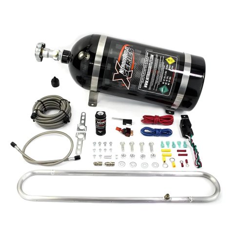 Nitrous Outlet X-Series Halo Design Intercooler Systems 22-87000-10 Oxide Cooling System, Design, Spray Bar, Aluminum, Natural, Solenoid, 10 lb. Bottle, Kit