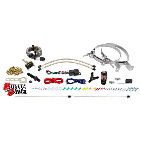 Nitrous Outlet Oxide Systems 50-10102-00 Systems, Powersports Dry Twin Discharge Hard-Line System (20,30,40,50,60 HP)(No Bottle)