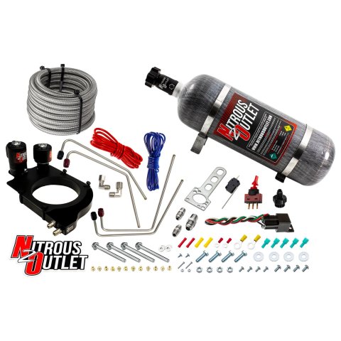Nitrous Outlet Oxide Systems 00-10161-T-102-12 Systems, GM Truck Holley Hi-Ram 102mm Throttle Body - Gas/E85 (5-55psi)(50-200HP)(12lb Bottle)