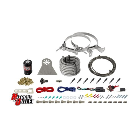 Nitrous Outlet Oxide Systems 00-10481-L-DRY-00 Systems, Dry 8 Cylinder Direct Port System - .112 Niree Discharge Nozzles (100-400HP)(No Bottle)