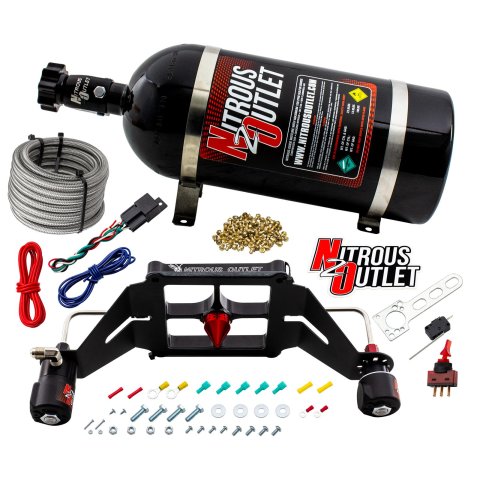 Nitrous Outlet Oxide Systems 00-10660-GEN4-10 Systems, 4500 Stinger 4 System - Hard-line/.122 Nitr (Gas/E85)(5-55 psi)(50-500 HP)(10lb Bottle)
