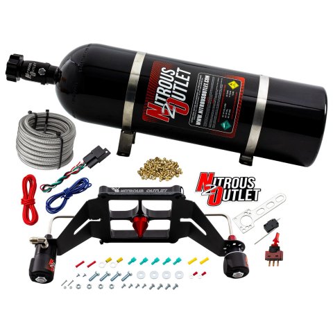 Nitrous Outlet Oxide Systems 00-10660-GEN4-15 Systems, 4500 Stinger 4 System - Hard-line/.122 Nitr (Gas/E85)(5-55 psi)(50-500 HP)(15lb Bottle)
