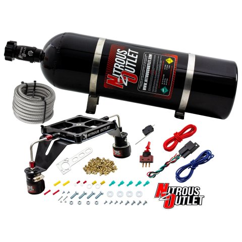 Nitrous Outlet Oxide Systems 00-10662-GEN4-15 Systems, 4500 Stinger 4 Race System - Hard-line/.178 (Gas/E85)(5-55 psi)(50-600 HP)(15lb Bottle)
