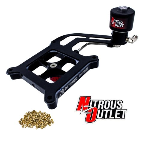 Nitrous Outlet Oxide Systems 00-10674-GEN4-SF Systems, 4150 Stinger 4 Dry Race Solenoid Forward Conversion Kit - Hard-line/.178 Trashcan Solenoid/Boomerang Solenoid Bracket -