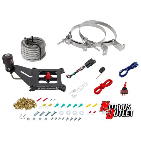 Nitrous Outlet Oxide Systems 00-10675-GEN4-00 Systems, 4150 Stinger 4 Dry System - Hard-line/.122 Solenoid/Deep Break Solenoid Bracket/Solenoids Mount Upside Down - (50-500 H