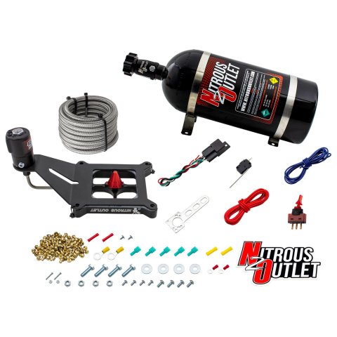 Nitrous Outlet Oxide Systems 00-10675-GEN4-10 Systems, 4150 Stinger 4 Dry System - Hard-line/.122 Solenoid/Deep Break Solenoid Bracket/Solenoids Mount Upside Down - (50-500 H