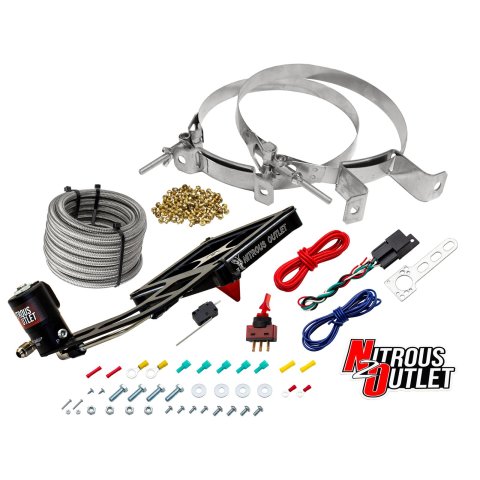 Nitrous Outlet Oxide Systems 00-10680-GEN4-00 Systems, 4500 Stinger 4 Dry System - Hard-line/.122 Solenoid/Boomerang Solenoid Bracket - (50-500 HP)(No Bottle)