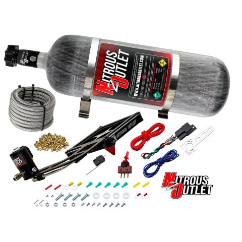 Nitrous Outlet Oxide Systems 00-10680-GEN4-12 Systems, 4500 Stinger 4 Dry System - Hard-line/.122 Solenoid/Boomerang Solenoid Bracket - (50-500 HP)(12lb Bottle)
