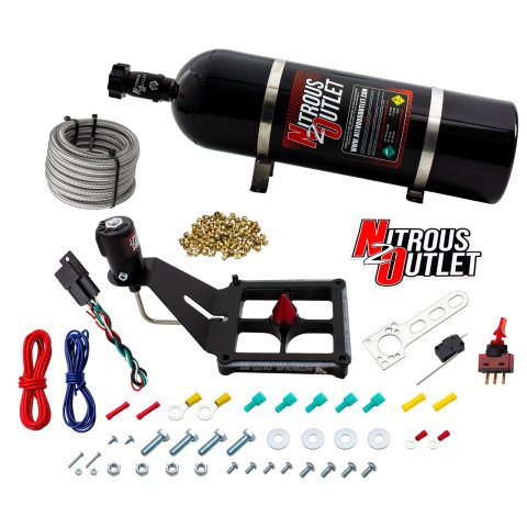 Nitrous Outlet Oxide Systems 00-10682-GEN4-15 Systems, 4500 Stinger 4 Dry System - Hard-line/.122 Solenoid/Deep Break Solenoid Bracket/Solenoids Mount Upside Down - (50-500 H