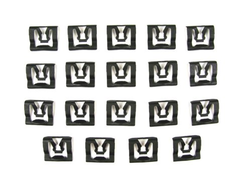Precision Replacement Parts Rear Window Molding Clip Kits PCK-3299-64 Body Fasteners, Kit, Window, Steel, Black, Ford, Set of 19