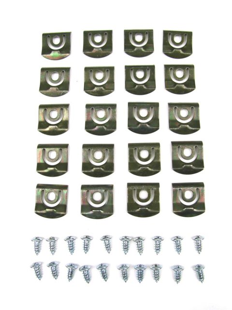 Precision Replacement Parts Windshield Molding Clip Kits PCK-3589-66 1966-1967 Dodge Coronet/Belvedere (2Dr Hardtop), Kit, Rear Window, 40 Piece Set