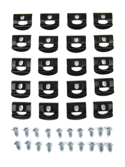 Precision Replacement Parts Windshield Molding Clip Kits PCK-4052-68 1968-1970 Mopar B-Body (2Dr Hardtop), Kit, Rear Window, 40 Piece Set