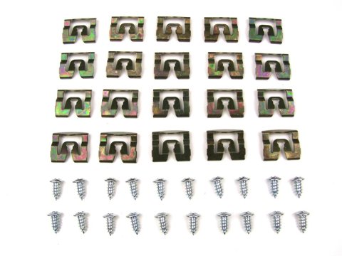 Precision Replacement Parts Windshield Molding Clip Kits PCK-4586-71 1971-1974 Mopar B-Body (2Dr Coupe/Hardtop), Kit, Rear Window, 40 Piece Set