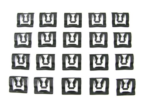 Precision Replacement Parts Windshield Molding Clip Kits PCK-654-64 Body Fasteners, Kit, Windshield, Steel, Black, Ford, Set of 20