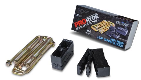 ProRYDE 3-N-1 SuperBLOK Leaf Spring Block Kits 52-1500G Blocks, SuperBLOK, Rear, Cast Iron, 2.00 in. Thick, U-bolts, Chevy, GMC, Kit