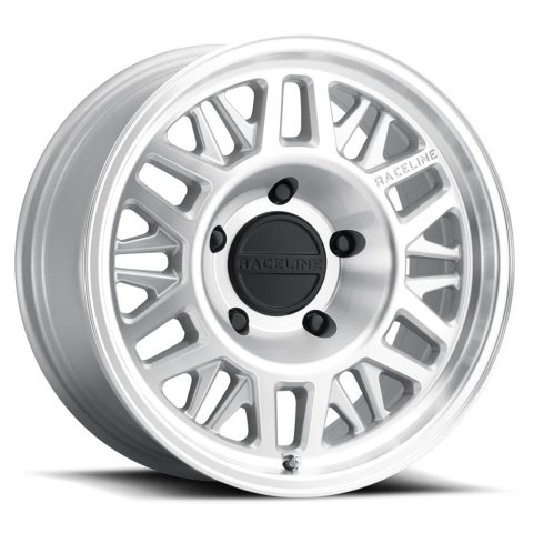Raceline Wheels 451MC Ryno Machined Trailer 14x6 Wheel, 451 Ryno, 14 in. x 6 in., 5 x 4.50 in. Bolt Pattern, Cast Aluminum, Machined, Natural, 0.00mm Offset, 81.03mm Center Bore, Each