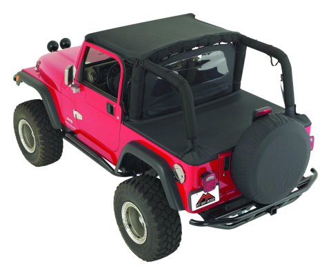RT Off-Road Cover All Kits for 1992-1995 WRANGLER - CA10215 Soft Top, All, Fabric, Black Denim, Clear Window, Beach Topper, Windbreaker, Tonneau Cover, Jeep, Kit