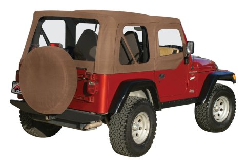 RT Off-Road Complete Soft Tops for 1997-2006 WRANGLER - CT20137 Top, Complete, Fabric, Spice Denim, Clear Windows, Jeep, Each