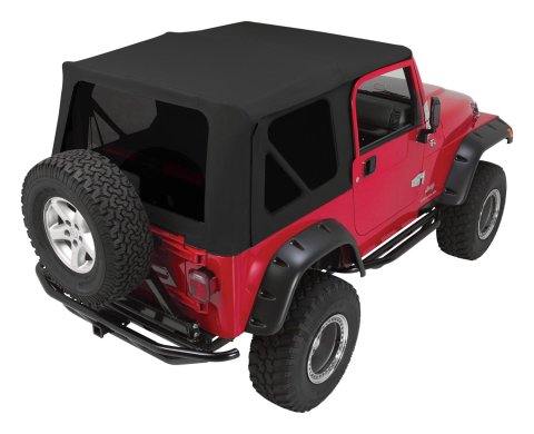 RT Off-Road Complete Soft Tops for 1997-2006 WRANGLER - CT20435T Top, Complete, Fabric, Black Diamond, Tinted Windows, Jeep, Each