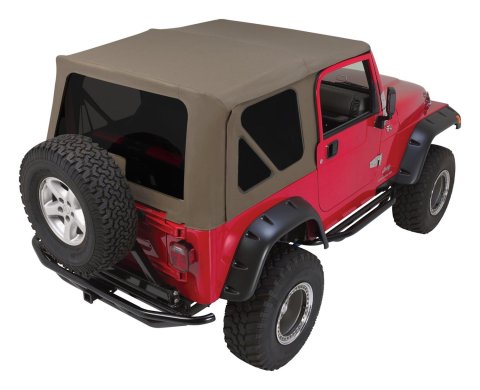 RT Off-Road Complete Soft Tops for 1997-2006 WRANGLER - CT20436T Top, Complete, Fabric, Khaki Diamond, Tinted Windows, Jeep, Each