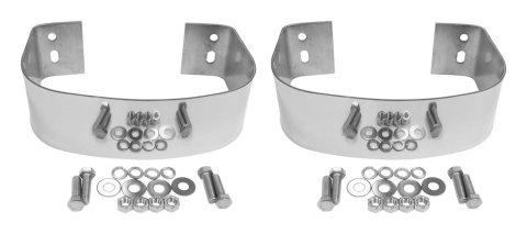 RT Off-Road Bumperette Kits RT20020 Bumperettes, Bumper Replacement Parts, Stainless Steel, Polished, Jeep, Pair