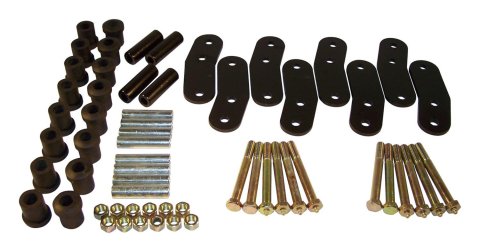 RT Off-Road Shackle Kits RT21023 Shackles, Greasable, Black Rubber Bushings, 0.750 in. Raised, Jeep, Kit