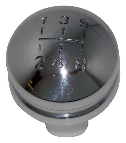 RT Off-Road Transmission Shift Knobs RT24007 Knob, Polished Mushroom Style, Aluminum, Manual 5-speed Logo, Thread On M10 x 1.50mm, Each