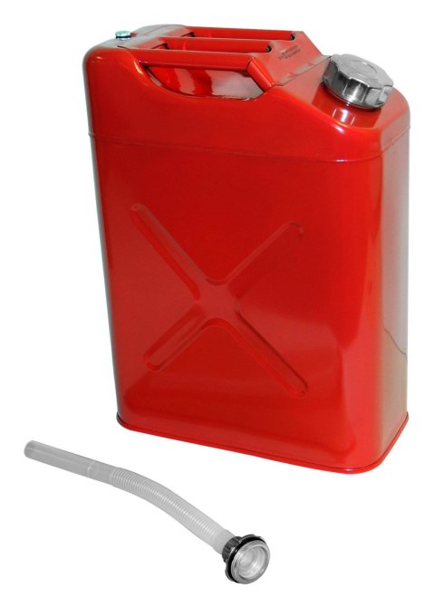 5.4 Gallons RT Off-Road Jerry Can RT26010 Utility Jug, Can, gallons, Rectangular, Steel, Red, Each