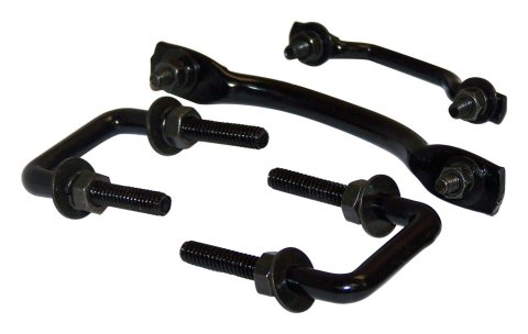RT Off-Road Windshield Tie-Down Kits RT26022 Tie-Downs, Steel, Black, Jeep, Kit