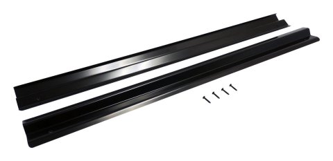 RT Off-Road Entry Guards RT26036 Door Sill Protectors, Guards, Screw-on, Stainless Steel, Black Powdercoated, Jeep, Pair