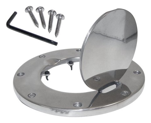 RT Off-Road Fuel Doors for 1997-2006 WRANGLER - RT26038 Door, Round, Aluminum, Polished, Jeep, Each