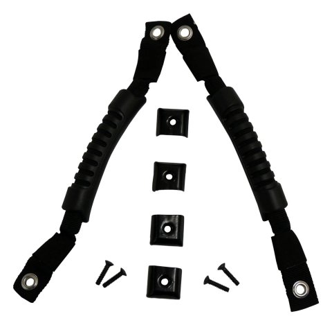 RT Off-Road Door Grab Handles RT27004 Handles, Nylon, Black, Rubber Grip, Jeep, Pair