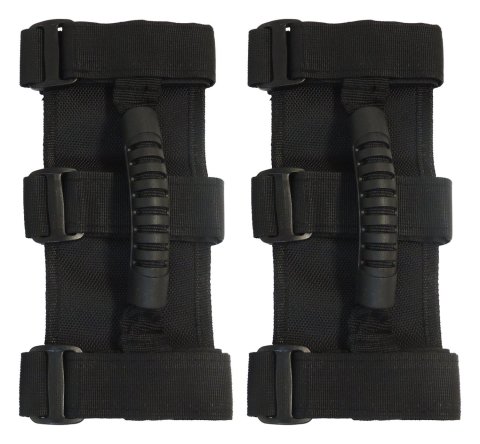 RT Off-Road Deluxe Grab Handles RT27007 Handles, Deluxe, Roll Bar Mounted, Rubber, Black, 2.00 in. - 3.00 in. Bar Diameter, Pair