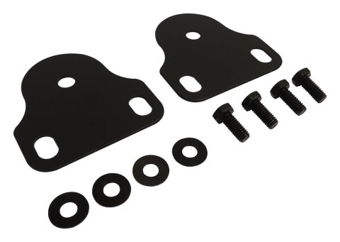 RT Off-Road Interior Windshield Mounting Brackets RT27014 Brackets, Stainless Steel, Black Powdercoated, Jeep, Pair