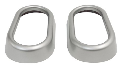 RT Off-Road Interior Door Handle Accents for 2007-2010 WRANGLER - RT27024 Accents, Plastic, Brushed Silver Finish, Jeep, Pair