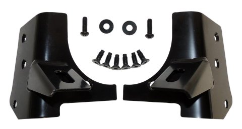 RT Off-Road Windshield Light Mounting Brackets RT28001 Auxiliary Mount Brackets, Hinge Bracket Style, Steel, Black, Jeep, Pair