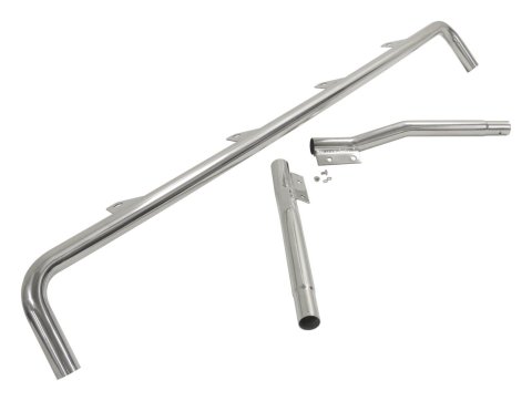 RT Off-Road Windshield Light Mounting Brackets RT28009 Bar, Hinge Location, 4 Lights Capacity, Stainless Steel, Polished, Jeep, Each