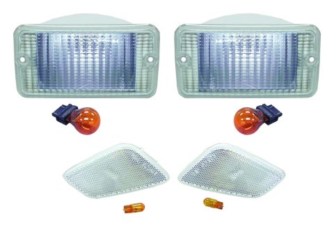 RT Off-Road Parking and Side Marker Light Kits for 1997-2006 WRANGLER - RT28015 Lights, Front, Clear Lenses, Amber Bulbs, Jeep, Kit