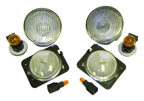 RT Off-Road Parking and Side Marker Light Kits for 2007-2013 WRANGLER - RT28018 Lights, Front, Clear Lenses, Amber Bulbs, Jeep, Kit