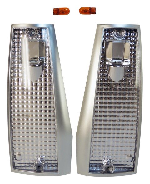RT Off-Road Side Marker Lamps for 1984-1996 CHEROKEE, 1986-1992 COMANCHE - RT28027 Lights, Clear Lens, Front, Jeep, Kit
