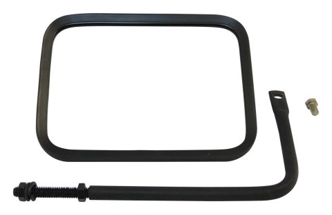 RT Off-Road Side Windshield Mirrors RT30004 View Mirror, Replacement, Rectangular, Flat, Manual, Black Plastic Housing, Jeep, Each