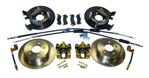 RT Off-Road Disc Brake Conversion Kits RT31006 Brakes, Conversion, Rear, Solid Surface Rotors, 1-piston Calipers, Parking Brake, Jeep, Kit