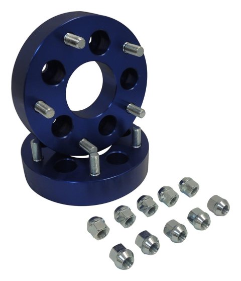 RT Off-Road Wheel Adapters RT32002 Adapters, 1.500 in. Thickness, Aluminum, Blue Anodized, 5 x 4 1/2 in. Hub to 5 x 5 1/2 in. Wheel, Pair